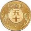 50 new taiwan dollar coin size