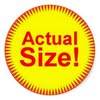 Actual size sticker size