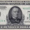 American 500 dollar bill size