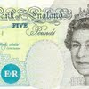 British five pound note size