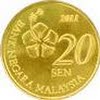 Malaysian 20 sen coin size
