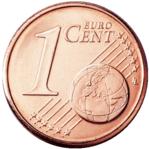 1 Euro Cent Coin Actual Size Image