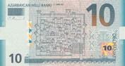 10 Azerbaijani Manat Actual Size Image