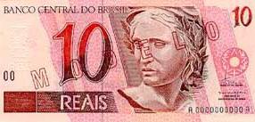 10 Brazilian Real Actual Size Image