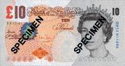 10 British Pound note Actual Size Image