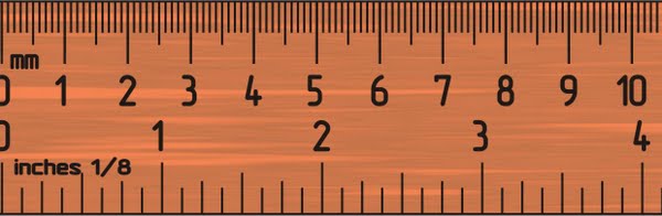 Ruler scale shop actual size