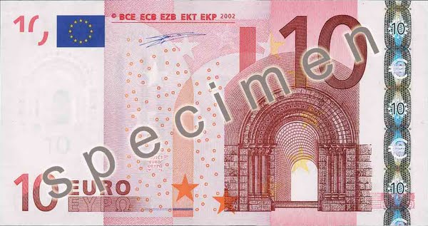 10 Euro Note Actual Size Image
