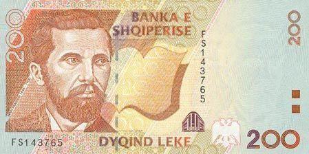 200 Albanian Lek Actual Size Image