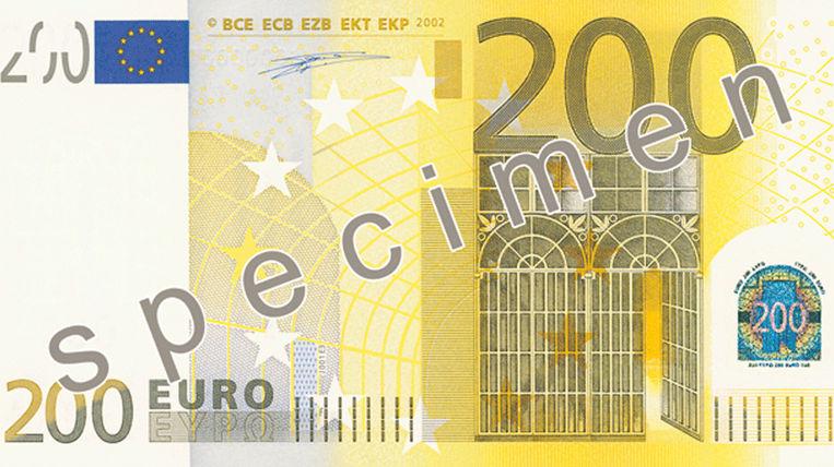 200 Euro Banknote Actual Size Image