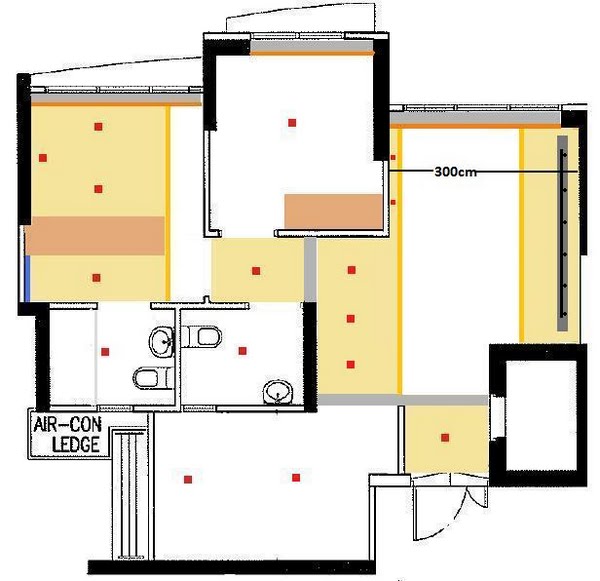 3 Room - Floor Plan Actual Size Image