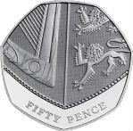 50 pence coin Actual Size Image