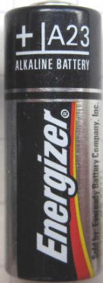 A23 battery Actual Size Image