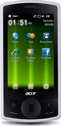 Acer beTouch E100 Actual Size Image