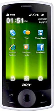 Acer beTouch E101 Actual Size Image