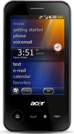 Acer beTouch E120 Actual Size Image