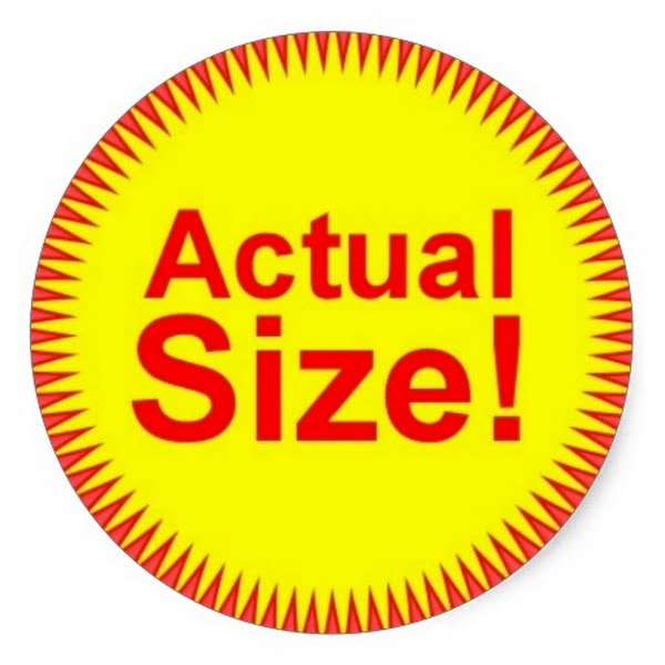 Actual Size Sticker Actual Size Image