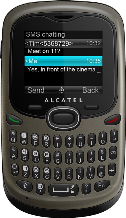 Alcatel OT-255 Actual Size Image