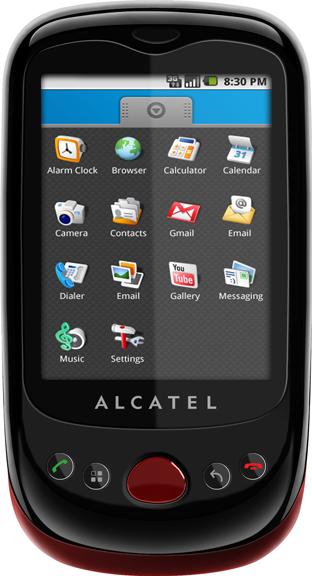 Alcatel OT-980 Actual Size Image