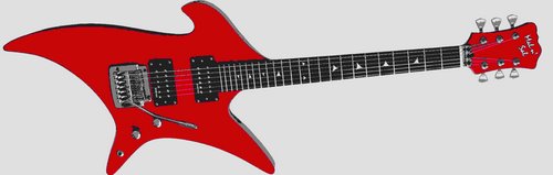 Alien Electric Guitar Actual Size Image