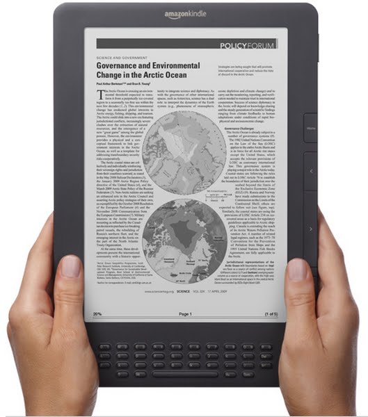 Amazon Kindle DX Actual Size Image