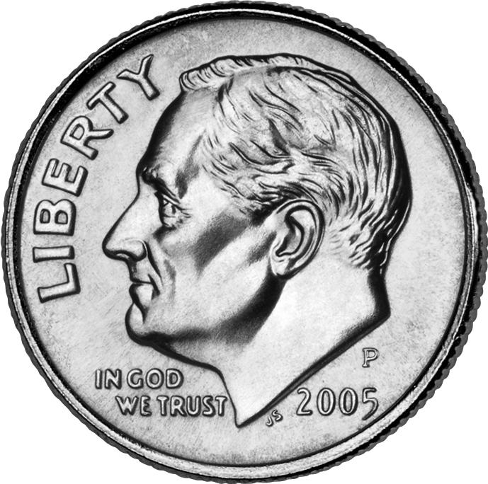 American Dime Actual Size Image