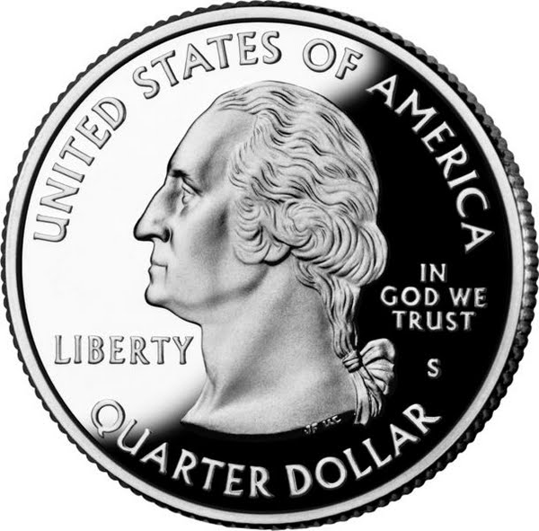 American Quarter Actual Size Image
