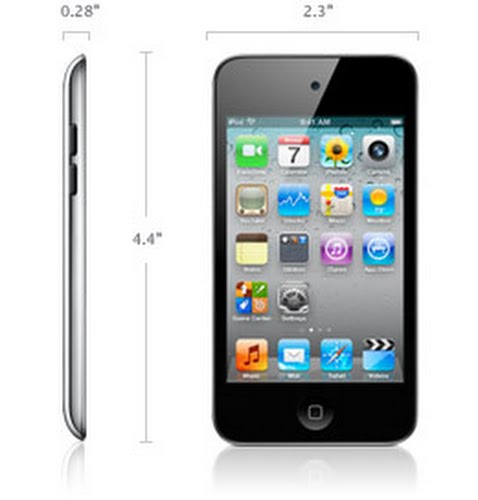 Apple Ipod touch 4G Actual Size Image