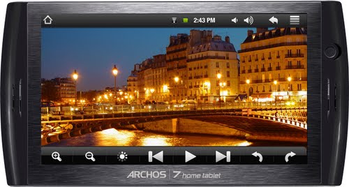 Archos 7 Home Tablet Actual Size Image