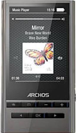 Archos Vision 24b 8GB mp3 player Actual Size Image