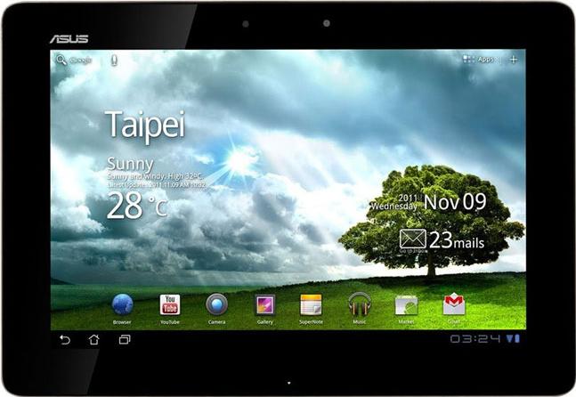 ASUS Eee Pad Transformer Prime Actual Size Image