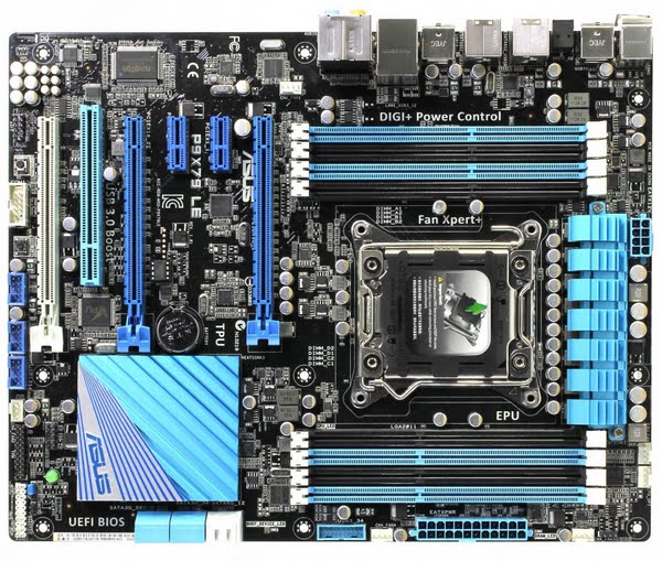 Asus P9X79 LE Motherboard Actual Size Image