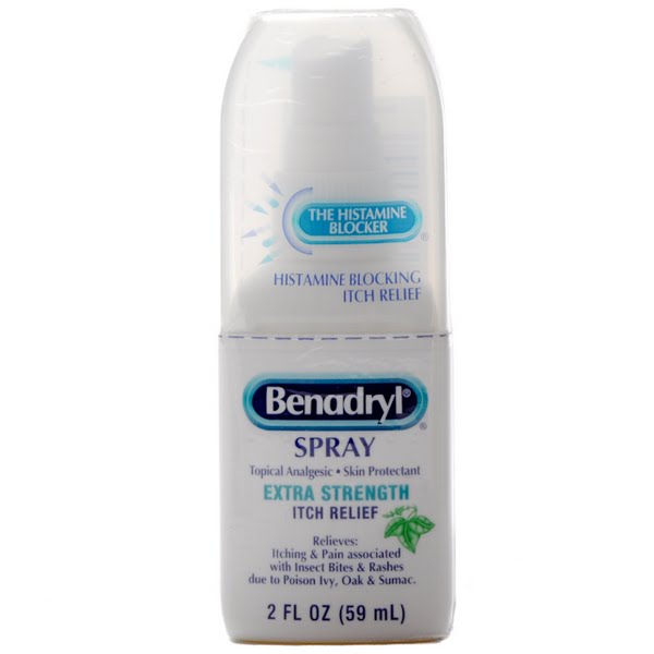 Benadryl itch spray Actual Size Image