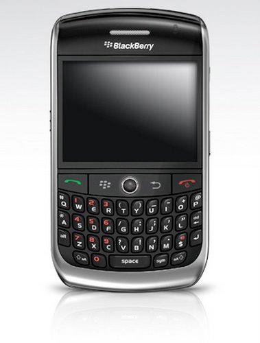 Blacberry Curve 8900 Actual Size Image