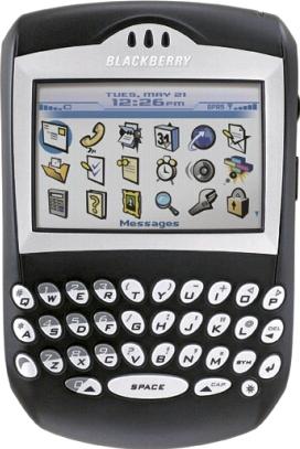 BlackBerry 7290 Actual Size Image