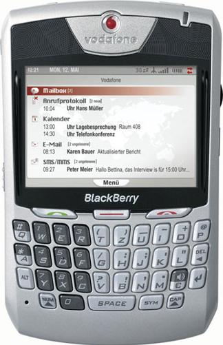 BlackBerry 8707v Actual Size Image