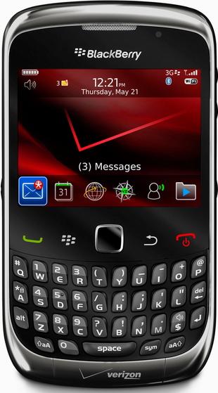 BlackBerry Curve 3G 9330 Actual Size Image