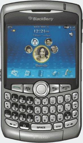 BlackBerry Curve 8320 Smartphone Titanium (T-Mobile) Actual Size Image
