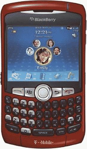 BlackBerry Curve 8320 Sunset Smartphone (T-Mobile) Actual Size Image