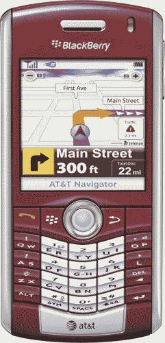 BlackBerry Pearl 8110 Smartphone Red (AT&amp;T) Actual Size Image