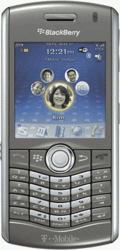 BlackBerry Pearl 8120 Smartphone Titanium (T-Mobile) Actual Size Image