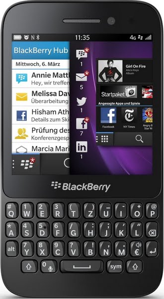 Blackberry Q5 Actual Size Image