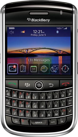 BlackBerry Tour 9630 Actual Size Image