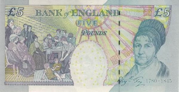 British 5 Pound Note (2) Actual Size Image