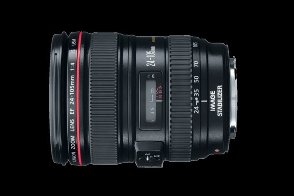 Canon EF 24-105mm f/4 L IS USM Lens Actual Size Image