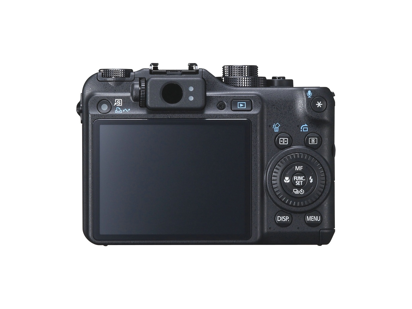 Canon Powershot G10 - Rear Actual Size Image