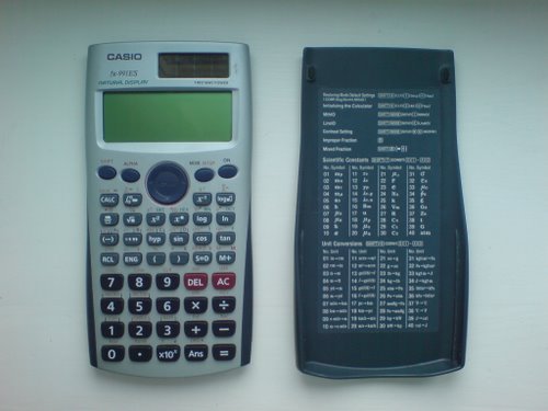 Casio Calculator fx-991 ES Actual Size Image