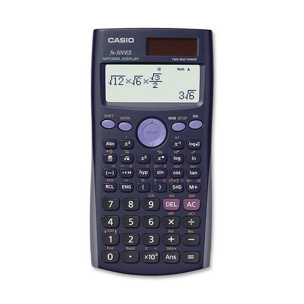 Casio fx-300ES Calculator Actual Size Image
