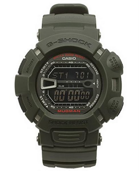 Casio Men's G9000MS-1CR Digital Watch Actual Size Image