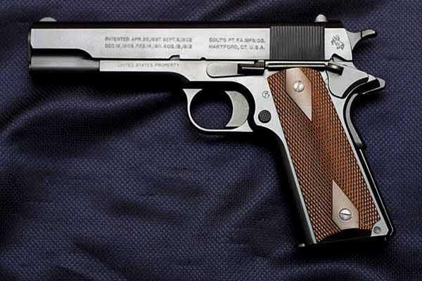 Colt 45. M1911 Actual Size Image