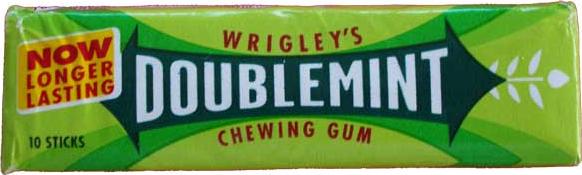 Doublemint Chewing Gum Actual Size Image